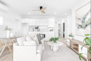 Living Room Filled with Fresh Plants and Flowers | Green Living by Sell in Style, Your Home Staging Experts