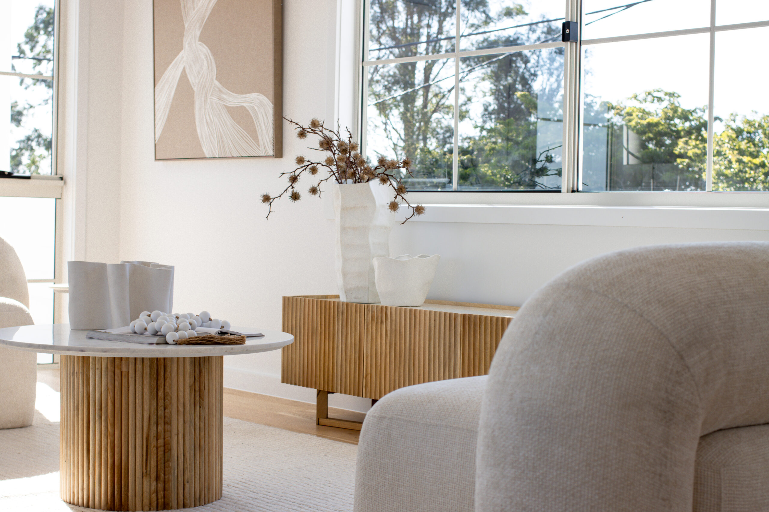 Living Room with coffee table